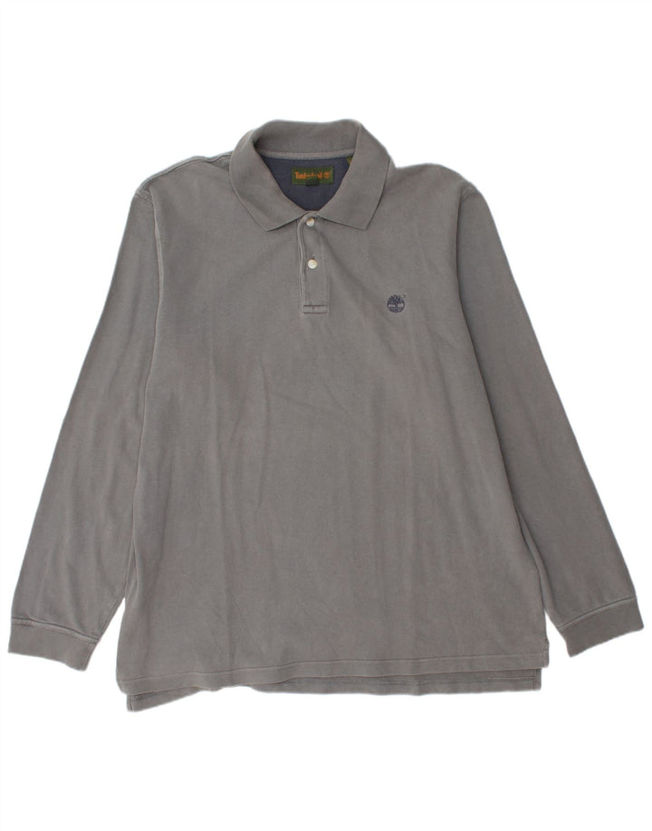 Timberland Polo De Manga Larga Para Hombre Algodón Gris Grande