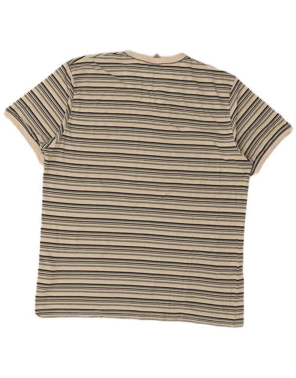 Nike Camiseta Hombre Top UK 45/47 XL Beige Rayas Algodón