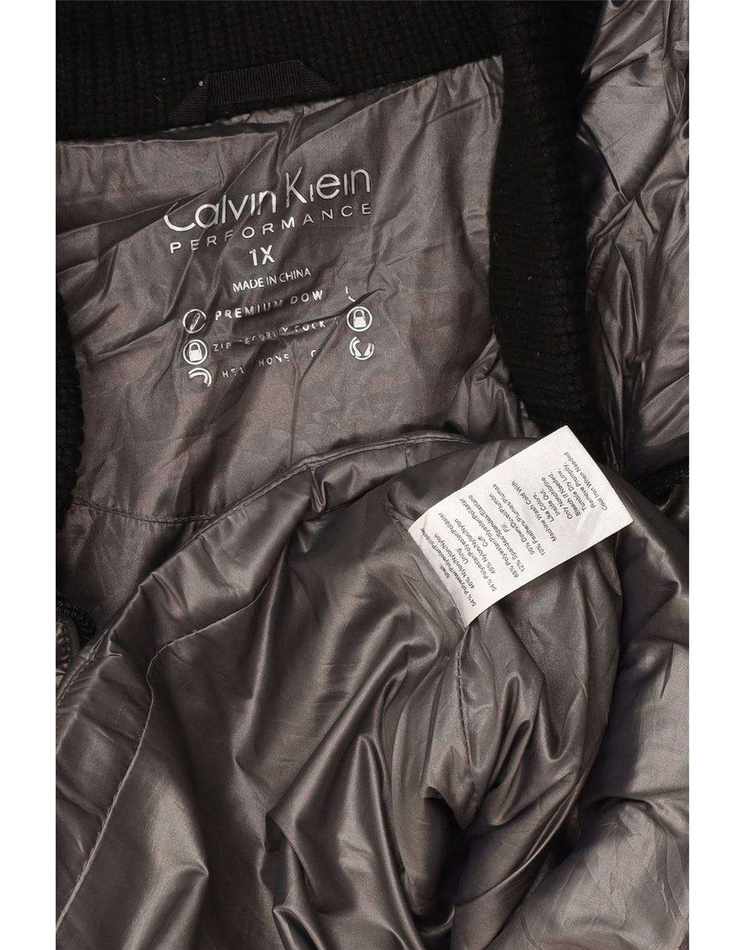 Calvin Klein Chaqueta acolchada extragrande para mujer UK 18 XL Poliéster gris