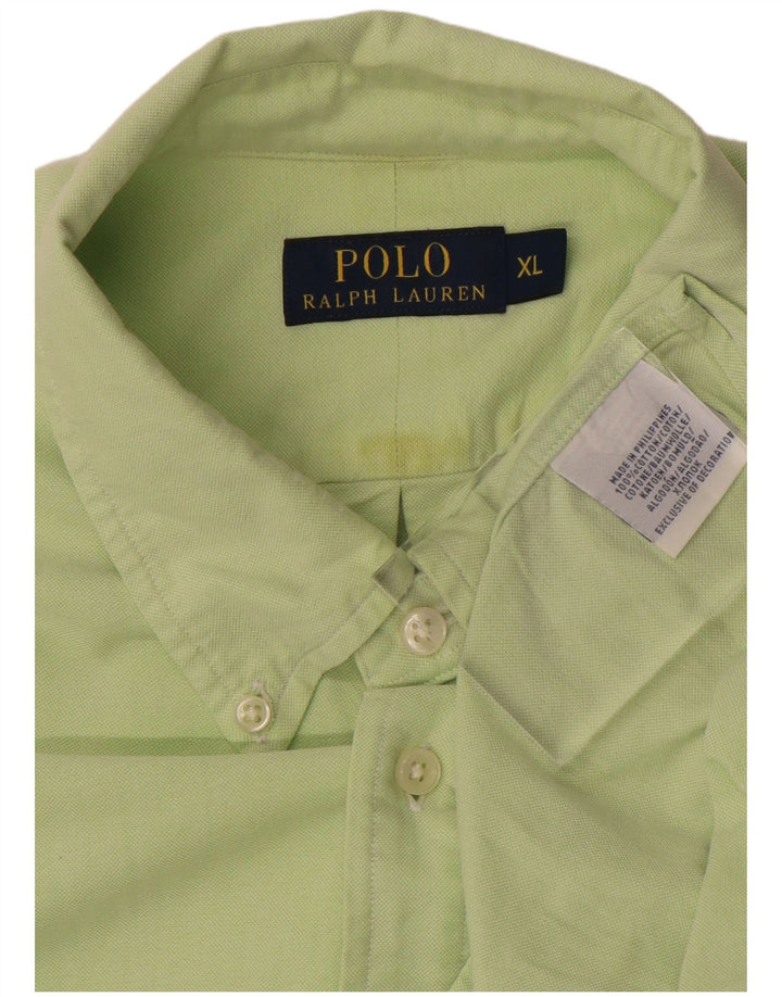 POLO RALPH LAUREN Camisa Hombre XL Verde Algodón
