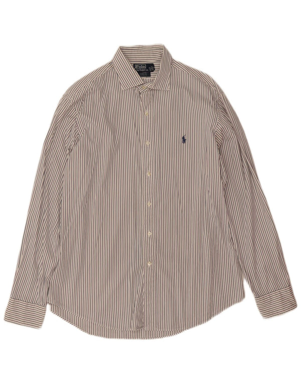 Polo Ralph Lauren Stanton Camisa de ajuste personalizado para hombre, talla grande, color blanco, a rayas