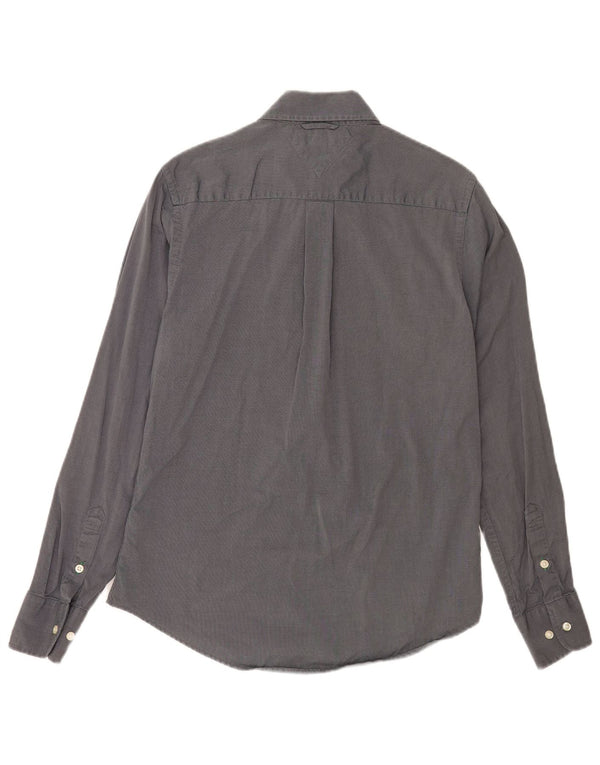 Tommy Hilfiger Camisa de ajuste personalizado para hombre pequeña de algodón azul marino