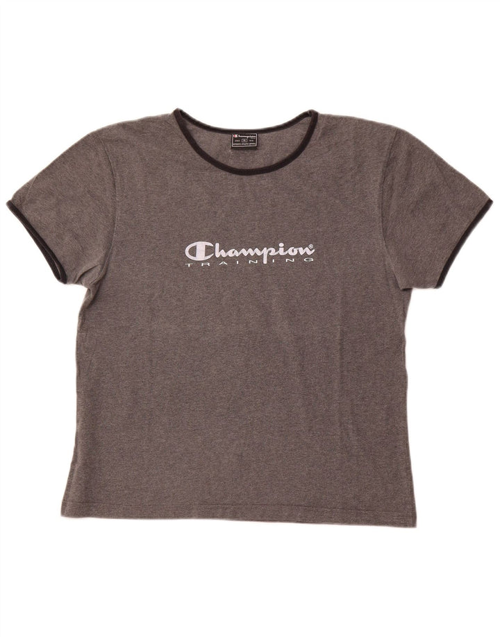 CHAMPION Camiseta gráfica para mujer Top UK 18 XL Algodón gris