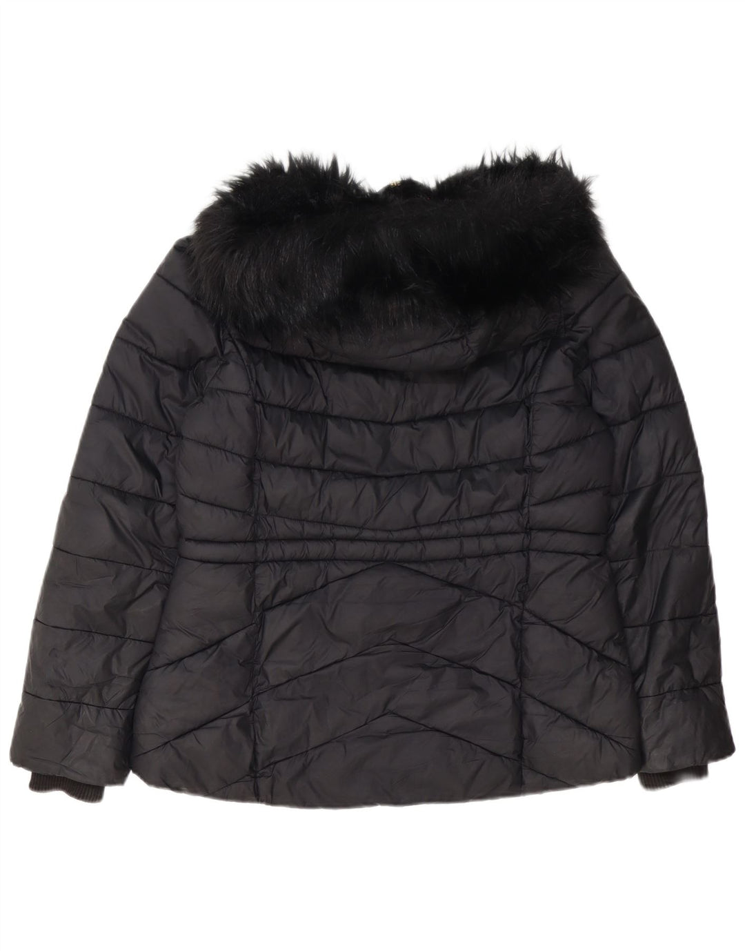 Barbour Chaqueta Acolchada Con Capucha Para Mujer UK 44 Grande Poliéster Negro