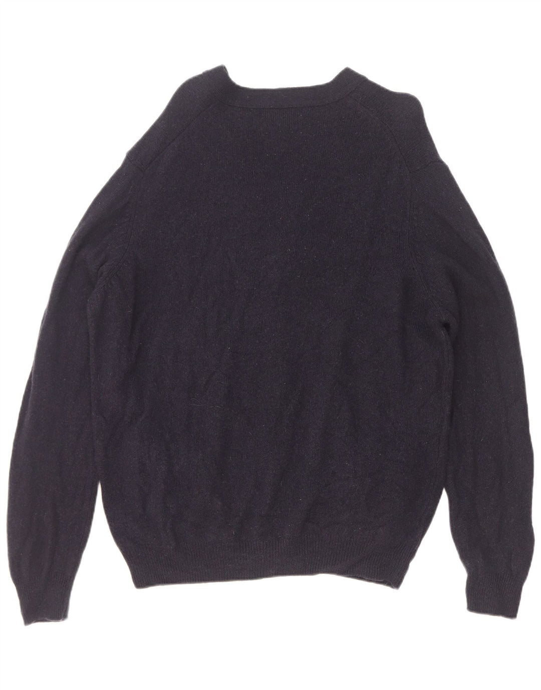 Marks & Spencer Suéter tipo cárdigan para hombre XL Lana de cordero azul marino