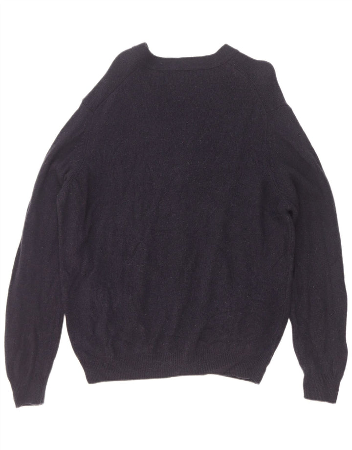 Marks & Spencer Suéter tipo cárdigan para hombre XL Lana de cordero azul marino