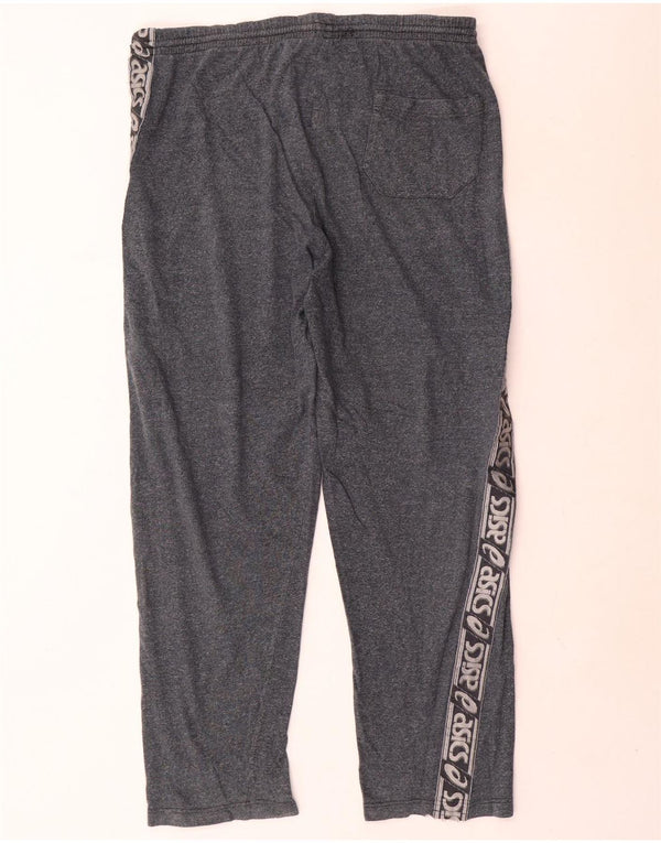 Asics Hombre Pantalones De Chándal Gráficos De Algodón Moteado Gris Grande