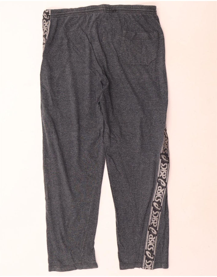 Asics Hombre Pantalones De Chándal Gráficos De Algodón Moteado Gris Grande