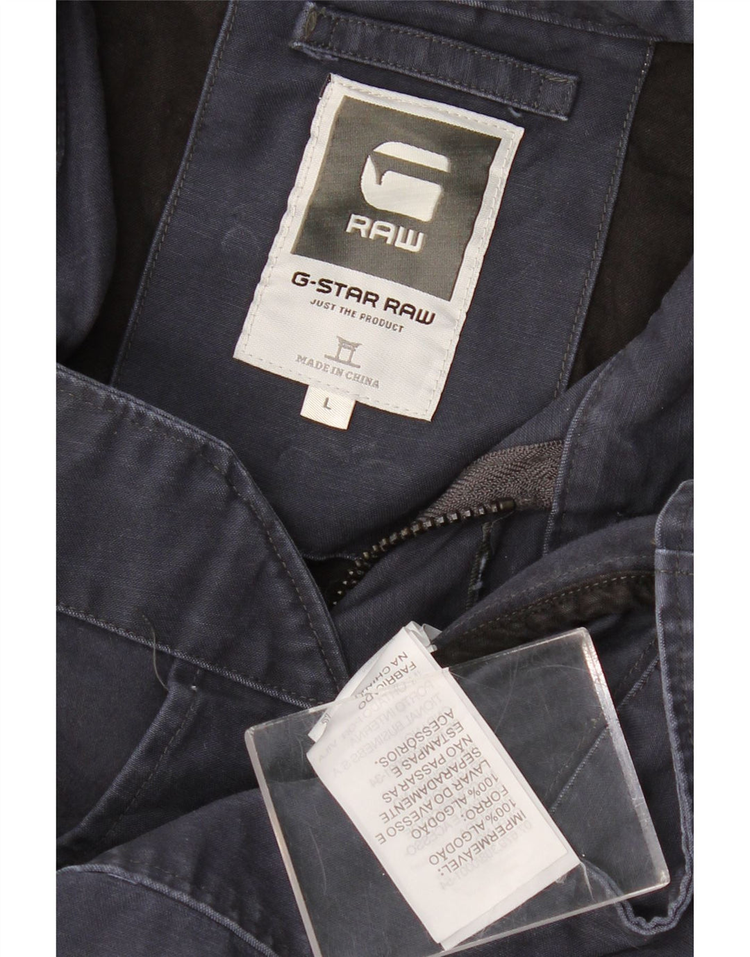 G-STAR Chaqueta utilitaria para mujer UK 46 Grande Azul marino Algodón