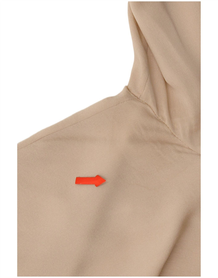 Max Mara Blusa tipo camisa para mujer UK 10 Small Beige Colorblock
