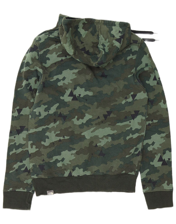 The North Face Jersey con capucha gráfica para hombre XS Algodón de camuflaje verde