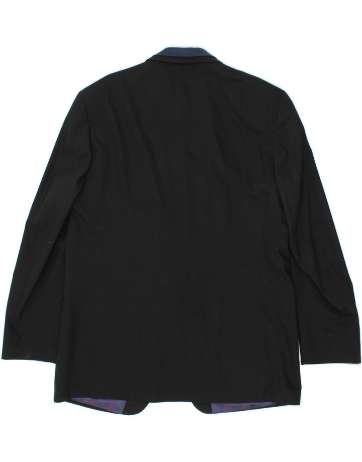 WILVORST Mens 1 Button Blazer Jacket UK 42 XL Black Viscose Vintage Wilvorst and Second-Hand Wilvorst from Messina Hembry 