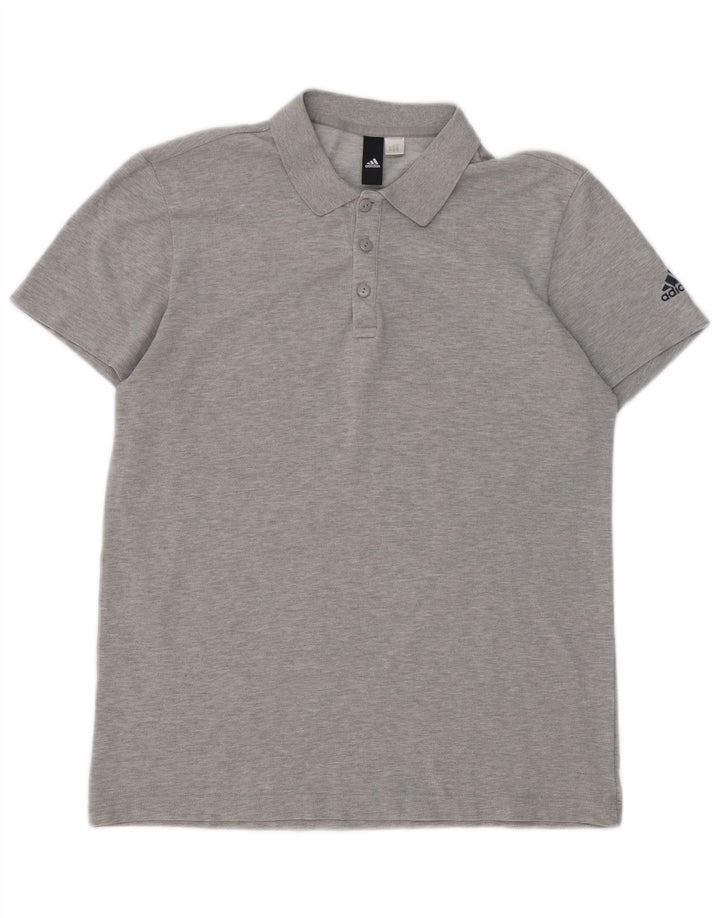 Polo Adidas Hombre Gris Medio Moteado