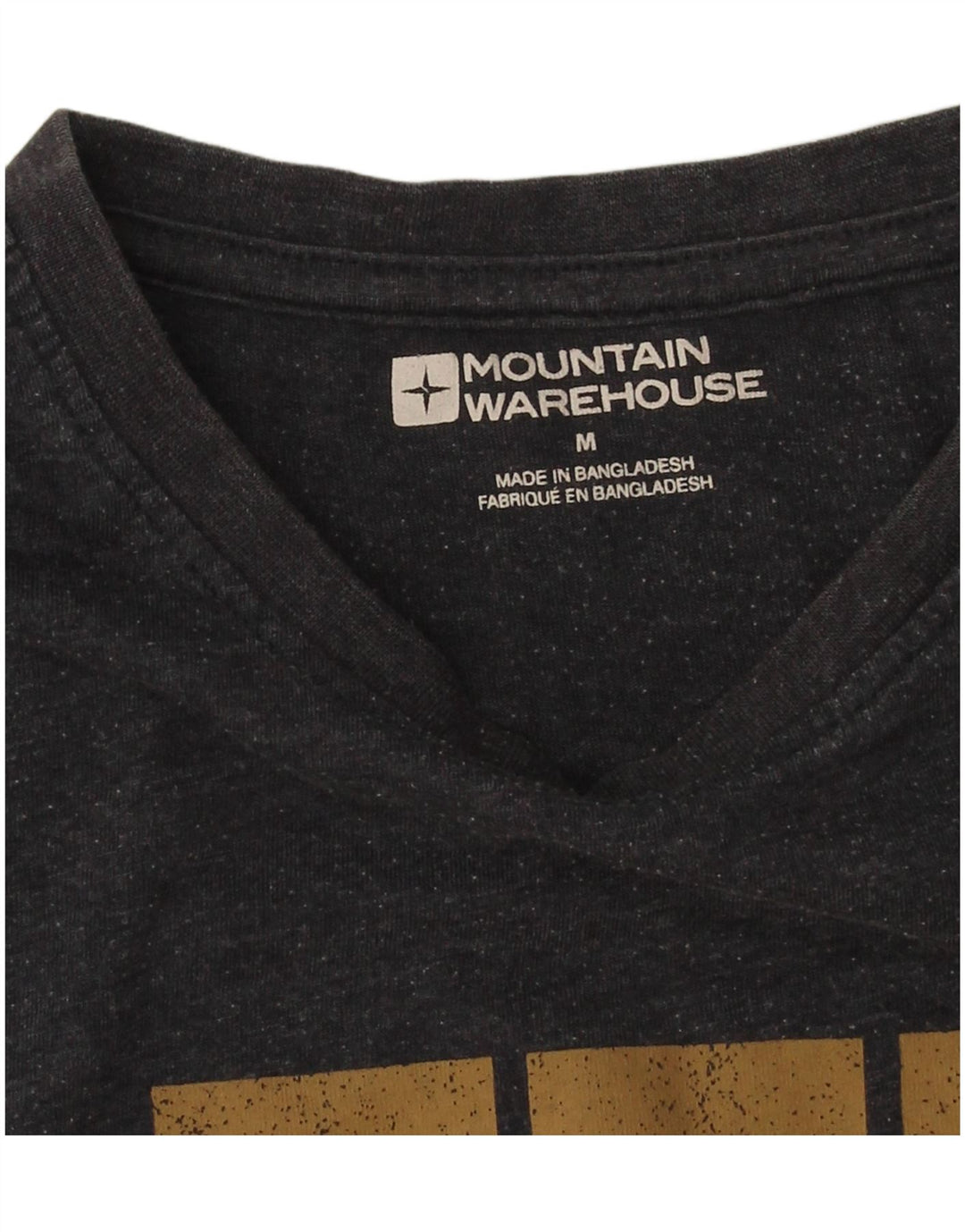 Camiseta con gráfico para hombre de Mountain Warehouse Camiseta mediana de algodón negro