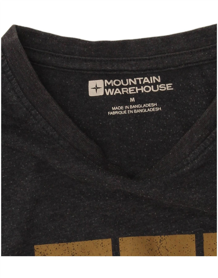 Camiseta con gráfico para hombre de Mountain Warehouse Camiseta mediana de algodón negro