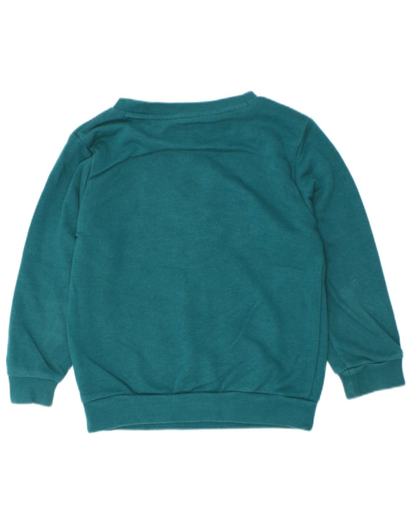 Adidas Boys Graphic Sudadera Jumper 3-4 años Verde Algodón