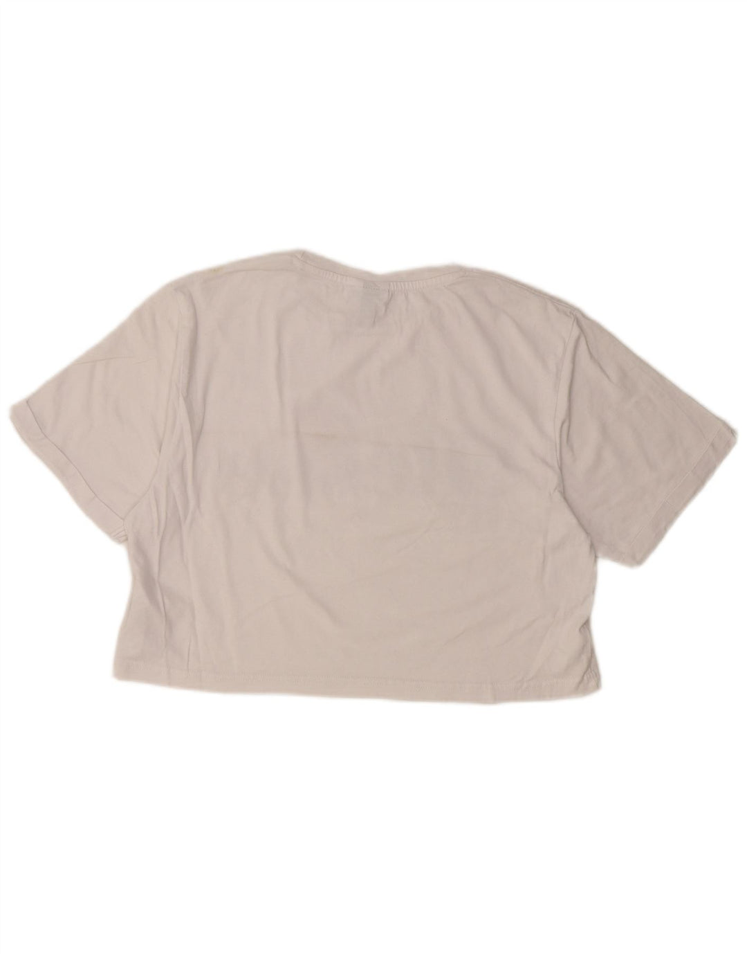 ELLESSE Camiseta corta gráfica para mujer Top UK 10 Small White Cotton