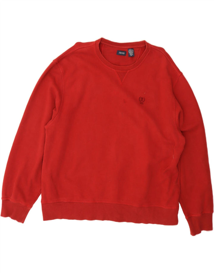 IZOD Mens Sweatshirt Jumper 2XL Red Cotton Vintage Izod and Second-Hand Izod from Messina Hembry 