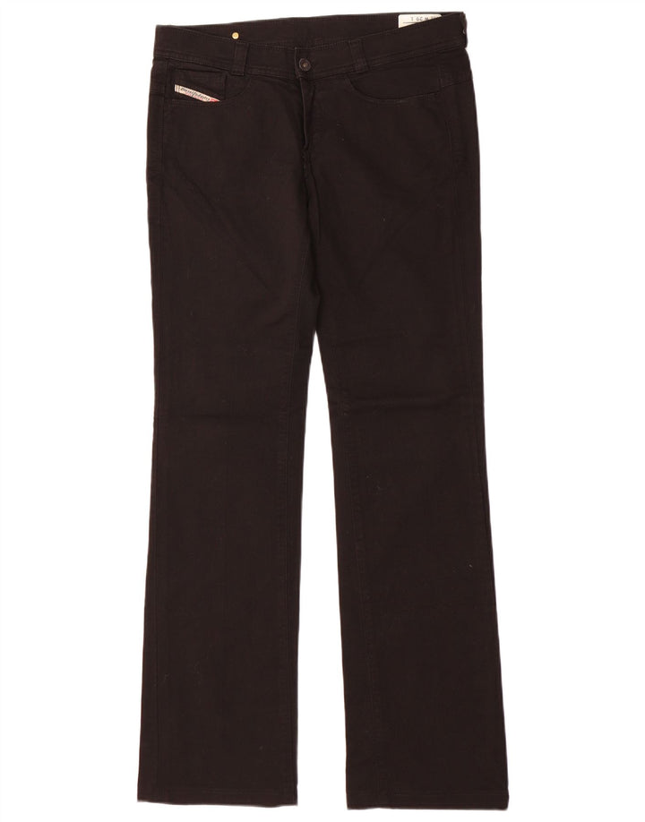 Diesel Vaqueros Rectos Mujer W29 L32 Algodón Negro