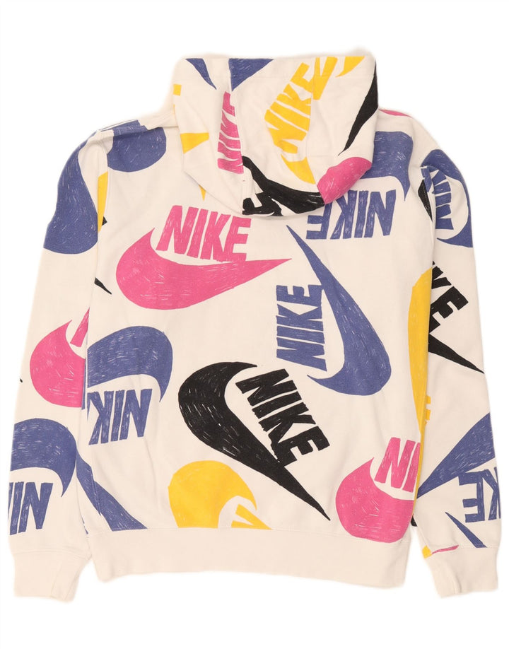 Nike Jersey con capucha y gráfico gráfico de algodón blanco mediano para hombre