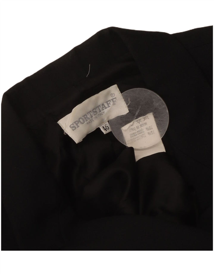 SPORTSTAFF Womens Double Breasted Blazer Jacket IT 46 Large Black
