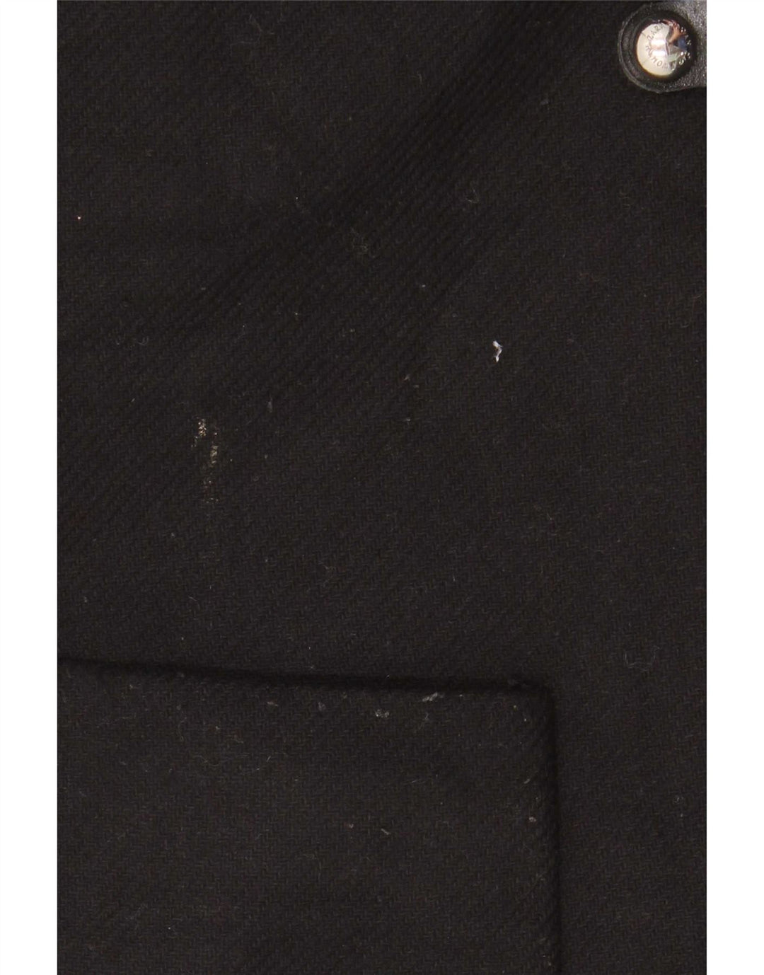 Zara Mujer Abrigo Extragrande Con Capucha UK 10 Small Lana Negra