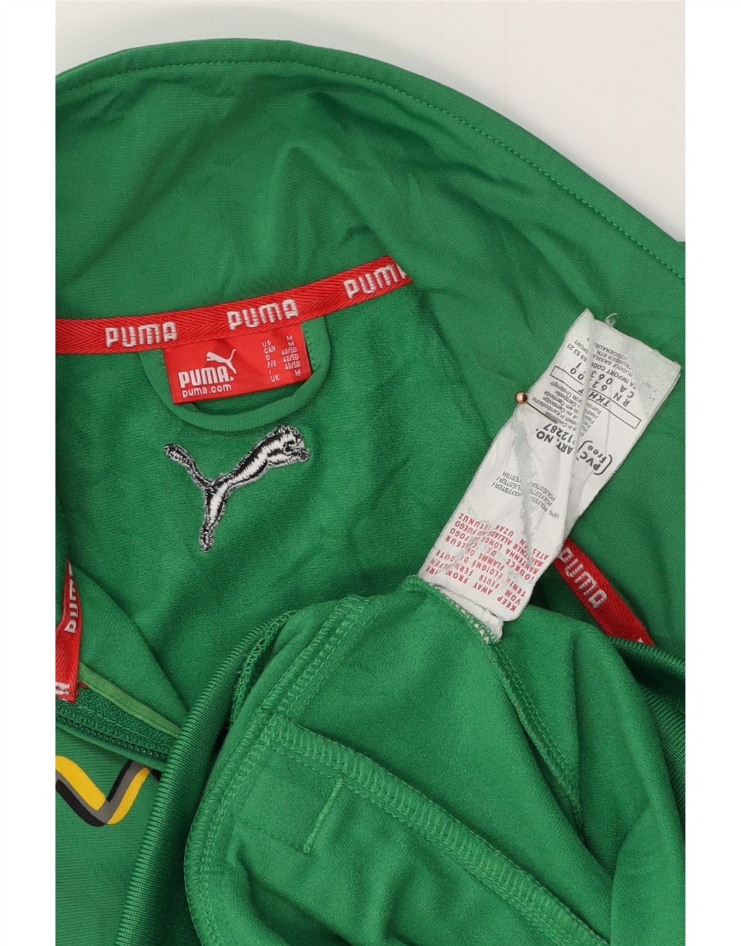 PUMA Chaqueta superior de chándal con gráfico para hombre Poliéster verde medio