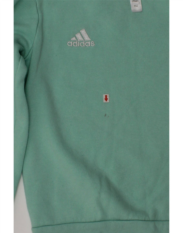 Adidas Sudadera para niño Jumper 7-8 años Verde Algodón