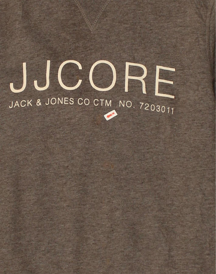 JACK & JONES Mens Graphic Sweatshirt Jumper Medium Grey Cotton | Vintage Jack & Jones | Thrift | Second-Hand Jack & Jones | Used Clothing | Messina Hembry 