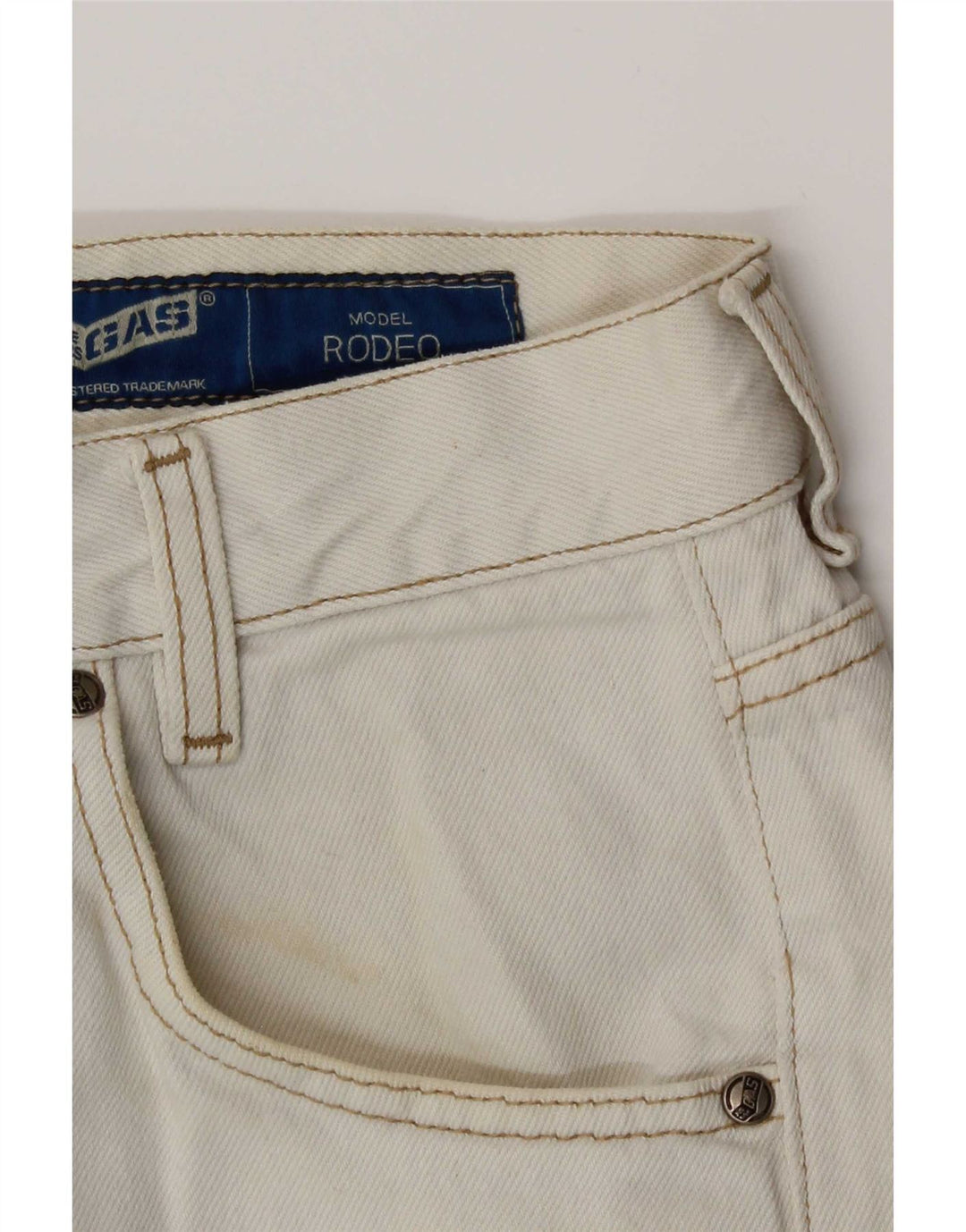 Vaqueros cónicos para hombre Gas W32 L30 Algodón blanco