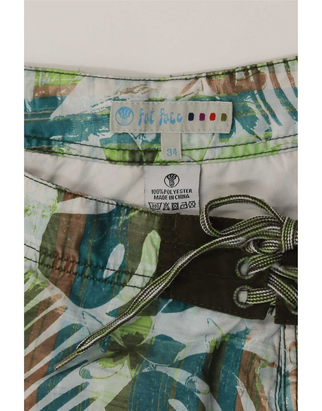 Bañador para hombre Fat Face Poliéster floral verde grande