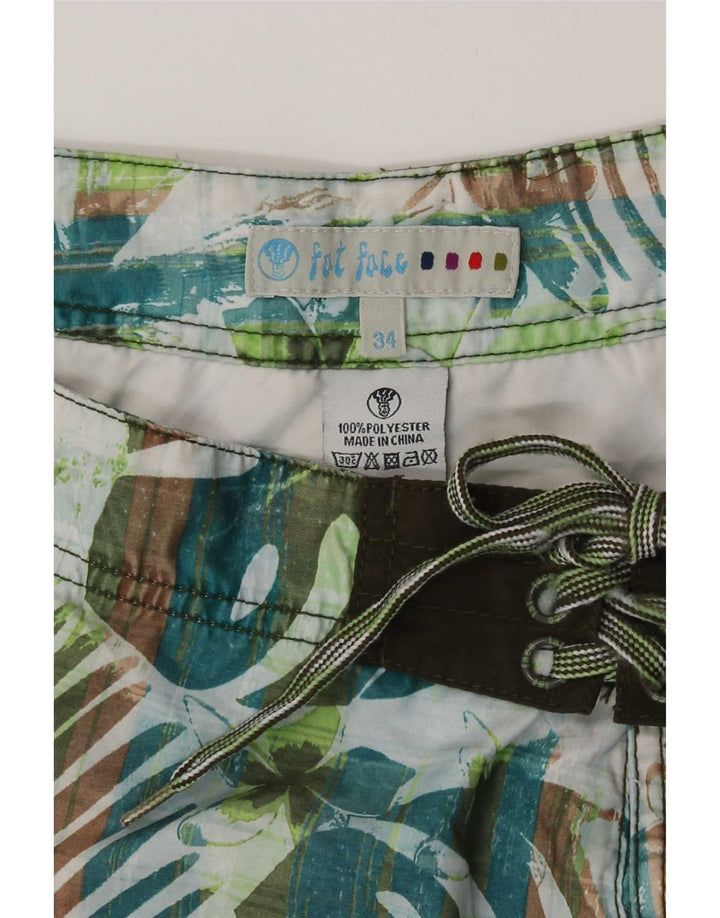 Bañador para hombre Fat Face Poliéster floral verde grande