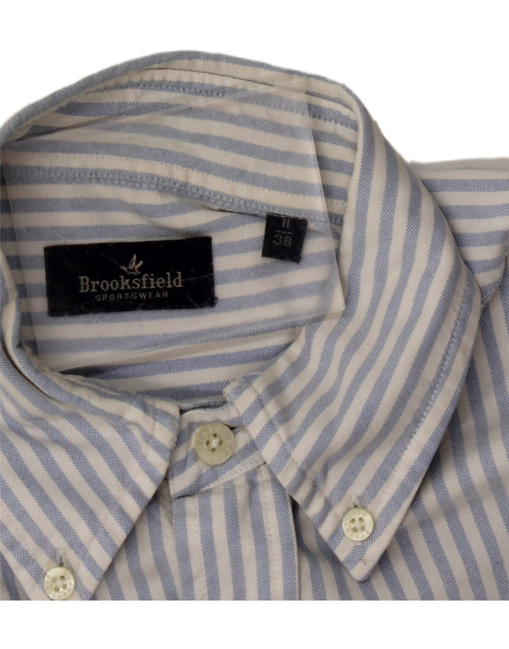 BROOKSFIELD Camisa para hombre Talla 38 Rayas azules medianas