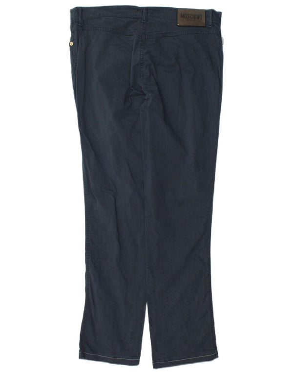 Moschino Pantalón Casual Recto W32 L29 Algodón Azul Marino |
