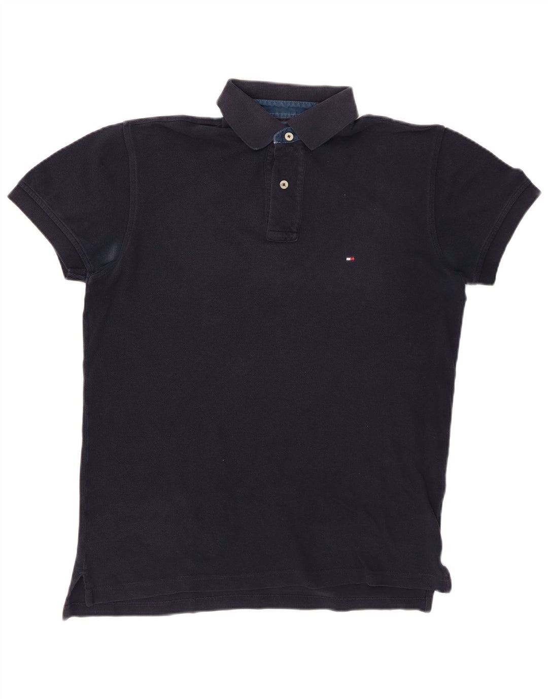 TOMMY HILFIGER Polo para hombre pequeño azul marino algodón