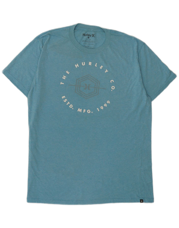 Hurley - Camiseta gráfica para hombre, talla grande, algodón azul