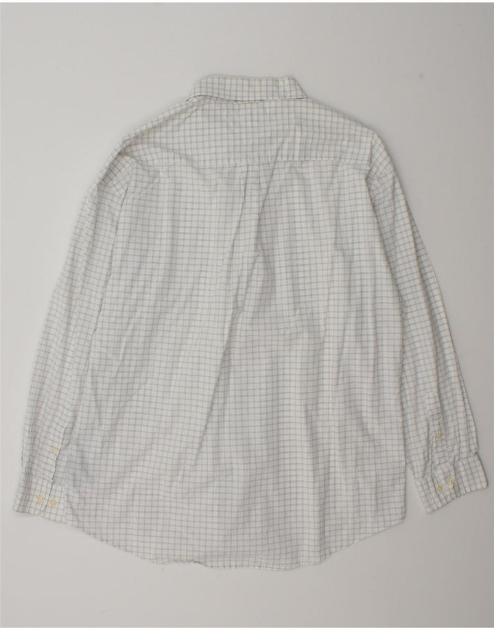 Tommy Hilfiger Camisa Hombre XL Blanco Cuadros Algodón