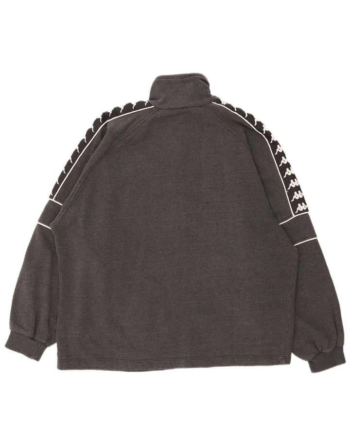 Kappa Hombre Chaqueta De Chándal Con Gráfico De Algodón Gris Medio Color Block