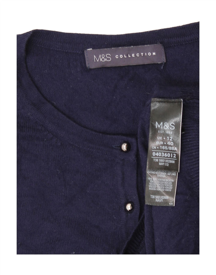 Marks & Spencer - Cárdigan para mujer, talla 40, talla mediana, viscosa, color azul marino