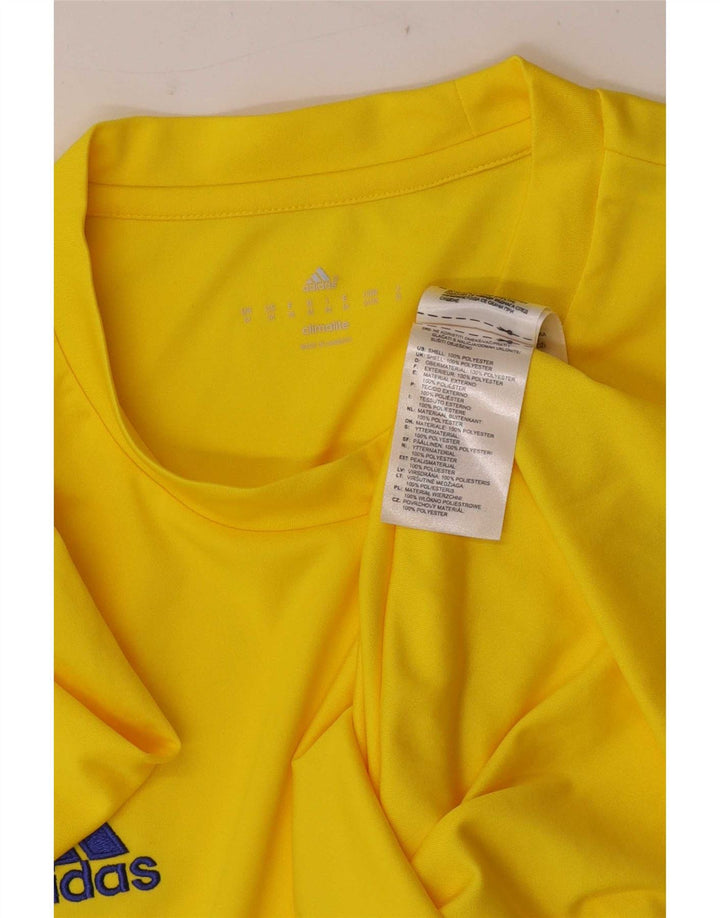 Adidas Hombre Climalite Camiseta Top Poliéster Amarillo Medio