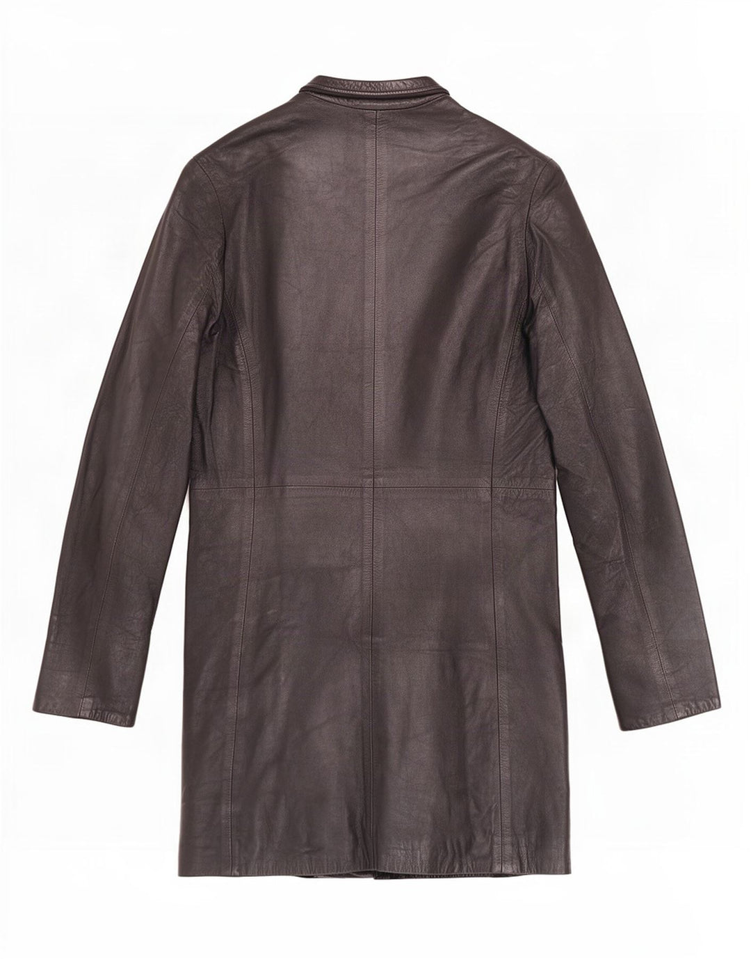 Abrigo de cuero vintage para mujer IT 44 Medio Negro