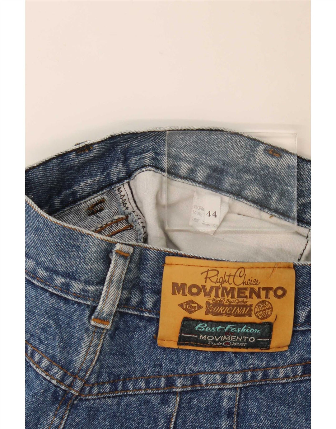 Falda vaquera vintage para mujer IT 44 Mediana W26 Algodón azul