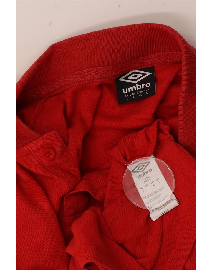 Polo Umbro Hombre Grande Rojo Algodón
