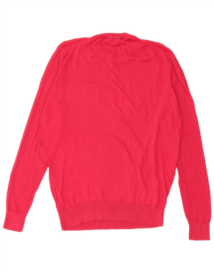 Roberto Cavalli - Jersey de cuello redondo para hombre, talla pequeña, color rojo