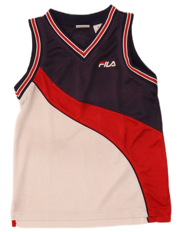 Fila Hombre Chaleco Top Medio Azul Marino Colorblock Poliéster