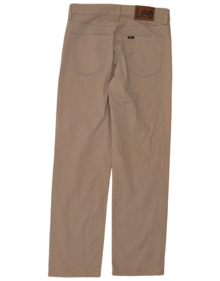 LEE Pantalones informales rectos Brooklyn para hombre W33 L30 Algodón beige