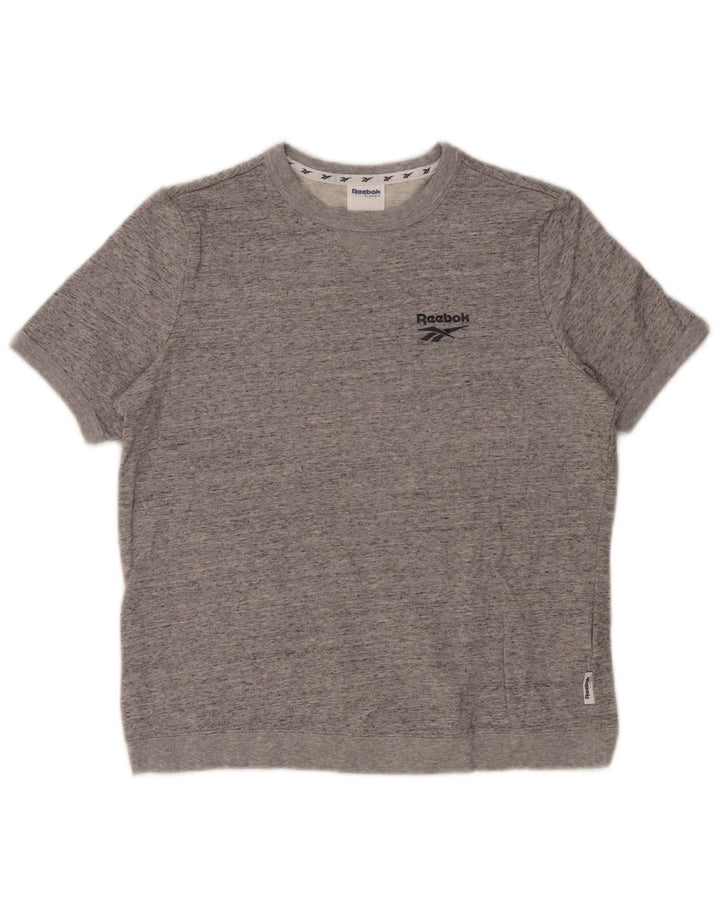 Reebok Camiseta extragrande para mujer UK 8/10 Small Grey Moteado