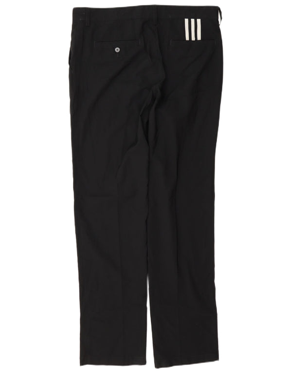 Adidas Pantalón chino recto Climalite para hombre W34 L34 Poliéster negro