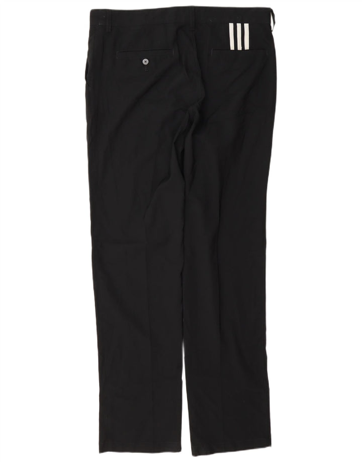 Adidas Pantalón chino recto Climalite para hombre W34 L34 Poliéster negro