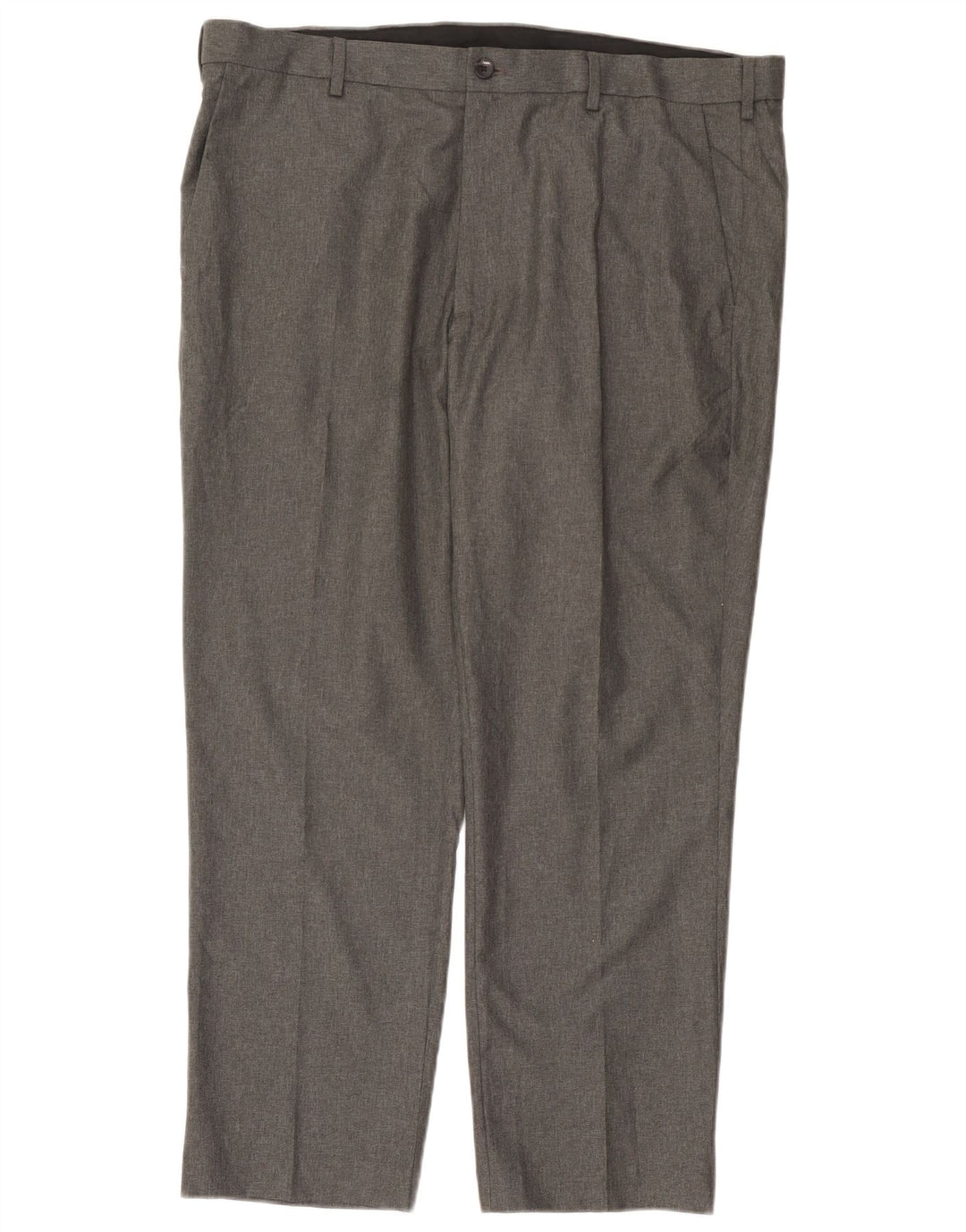 Marks & Spencer Pantalones cortos de traje de corte regular para hombre W40 L30 Poliéster gris